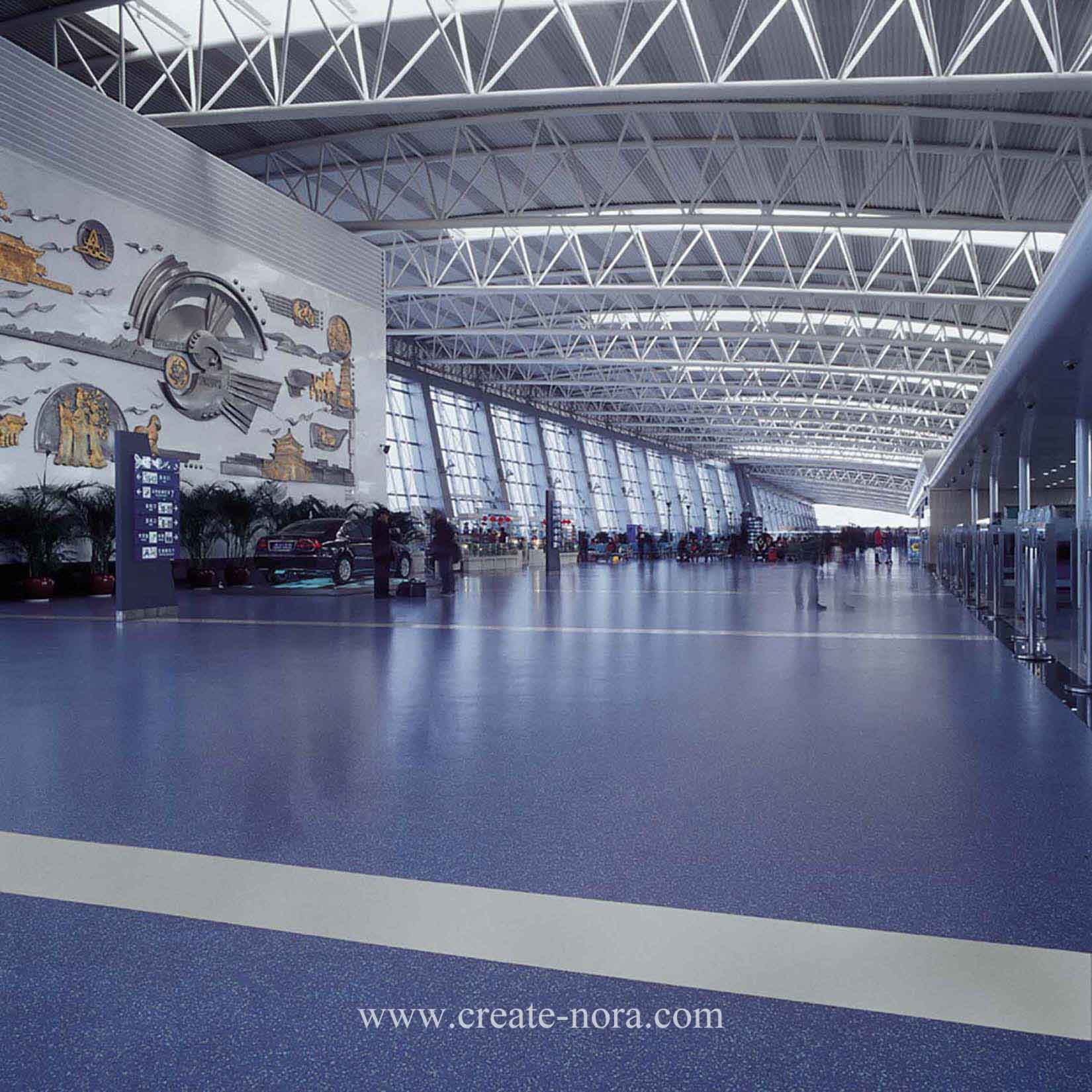 the photo of nora rubber flooring in Xianyang Airport T1、T3 5